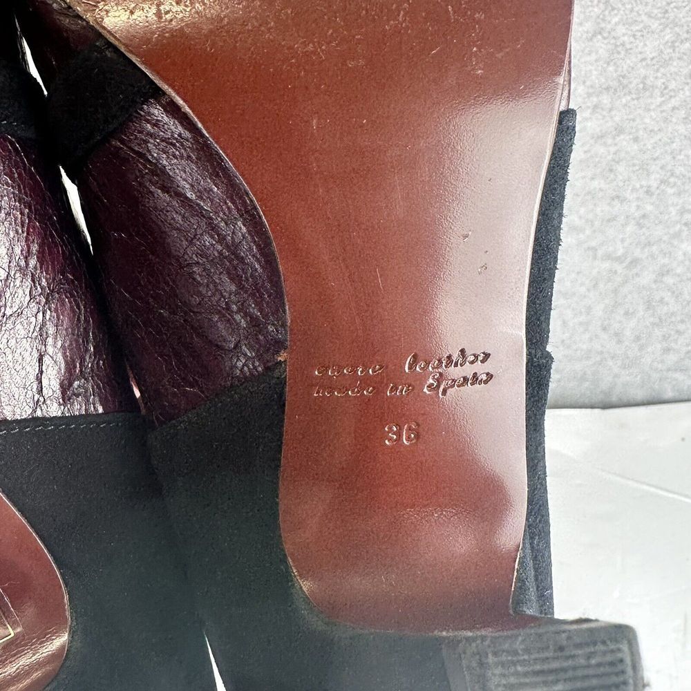 Chie Mihara Leather Loafer Velvet Mary Janes Two Tone Pointed Toe US 6 | EU 36 - Picture 11 of 15